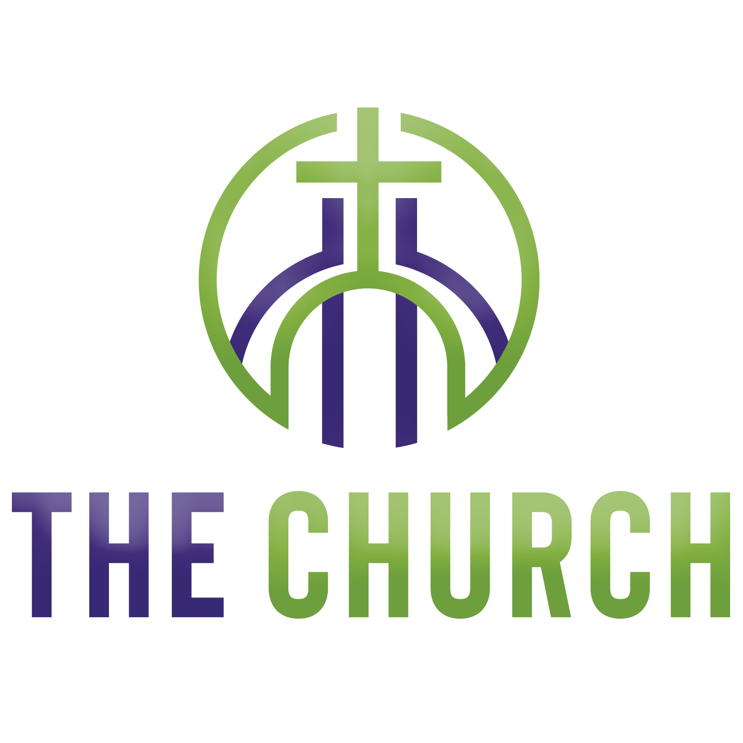 The Church Logo Bevel white